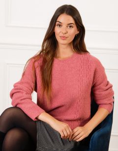 Pull chaud rose