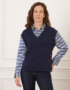 Pull 2 en 1 marine motif