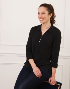 T-shirt coton polo noir