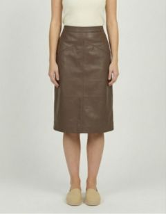 Jupe marron similicuir