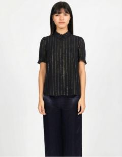 Chemisier chic noir et or