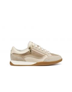 Baskets basses zip beige