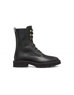 Bottines hautes zip noir