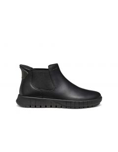 Bottines cuir lisse noir
