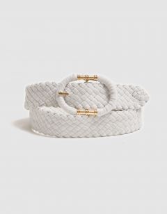 Ceinture tressée blanc
