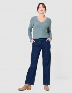 Jean large coton brut