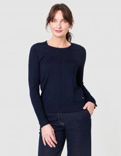 Pull maille fine marine