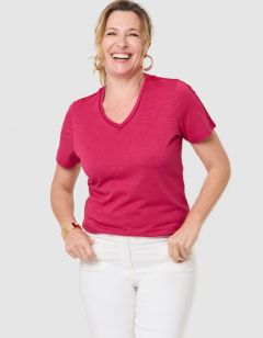 T-shirt coton framboise