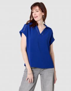 Blouse sans manches bleu