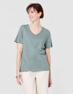 T-shirt coton modal kaki