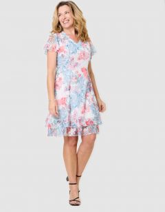 Robe dentelle motif blanc