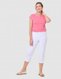 Pantacourt droit blanc