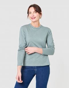 T-shirt coton modal kaki