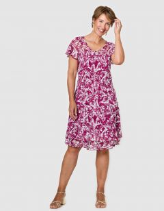 Robe dentelle violet