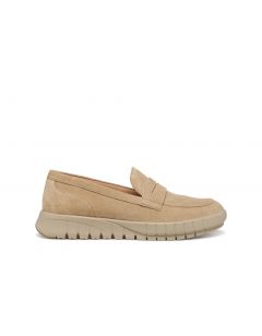 Mocassins daim beige