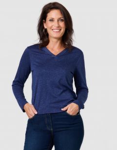 T-shirt irisé bleu nuit