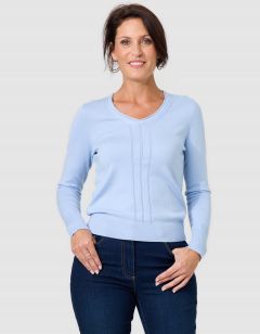 Pull fantaisie bleu clair