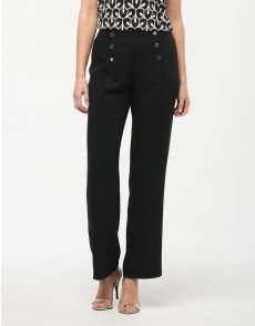 Pantalon noir boutonn