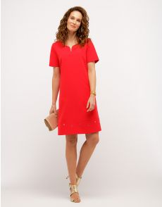 Robe chic rouge Christine Laure