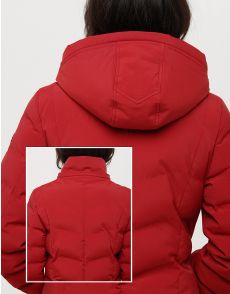 Doudoune longue rouge Christine Laure