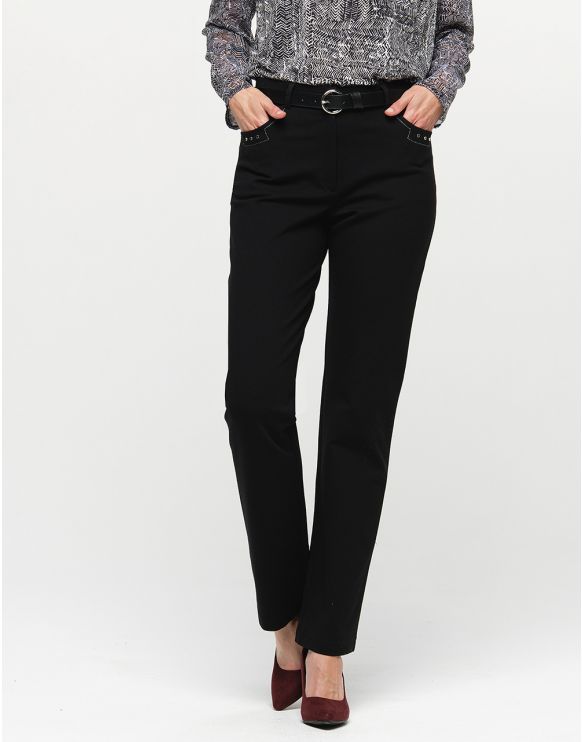 LEG605 Pantalon Outhorn en coloris Noir Femme Vêtements Pantalons décontractés élégants et chinos Pantalons coupe droite 