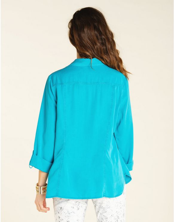 Chemise CHRISTINE LAURE - Taille 42 / XL - Bleu - Occasion Très Bon état