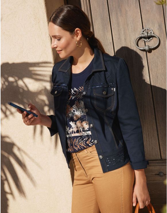 Parka trench bleu - Parka et Manteau femme | Christine Laure