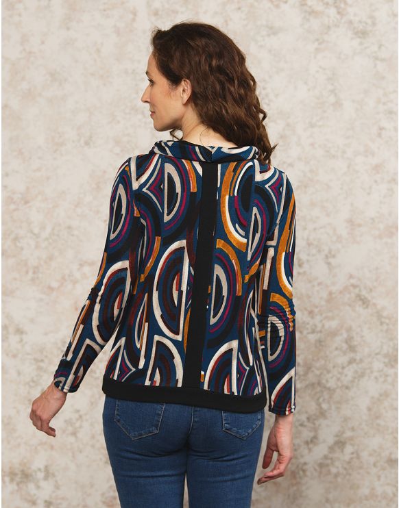 Pull noir en jacquard - Pull femme | Christine Laure