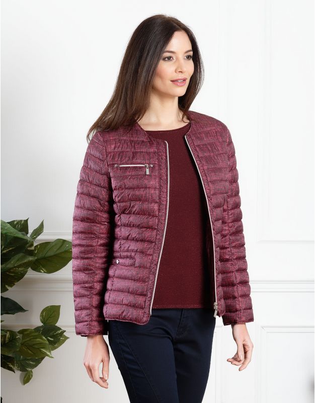 Doudoune rouge matelassée