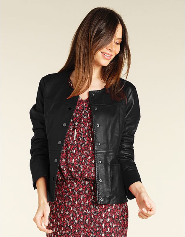 Veste noire 100% cuir