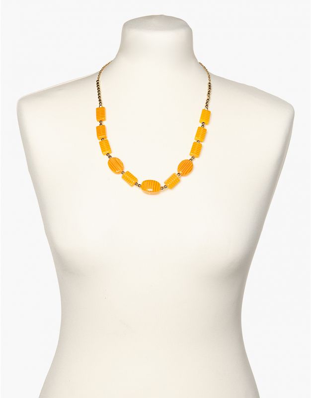 Collier jaune perles