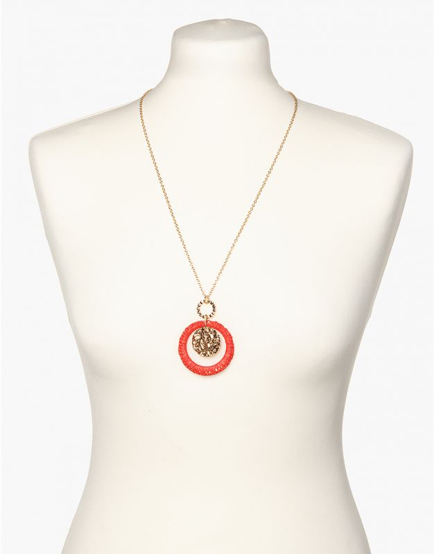 Collier doré rouge