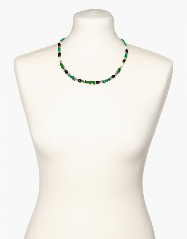 Collier vert perles