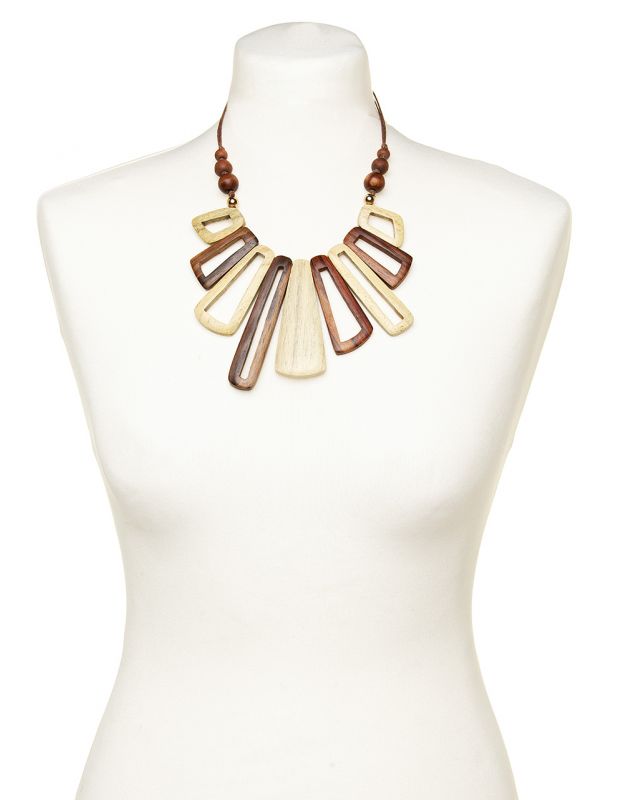 Collier en bois marron