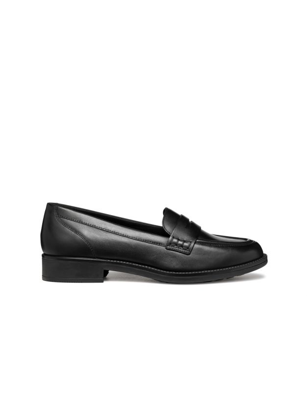 Mocassins cuir lisse noir