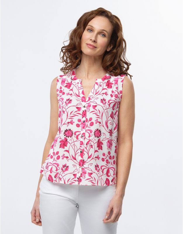 Débardeur imprimé rose