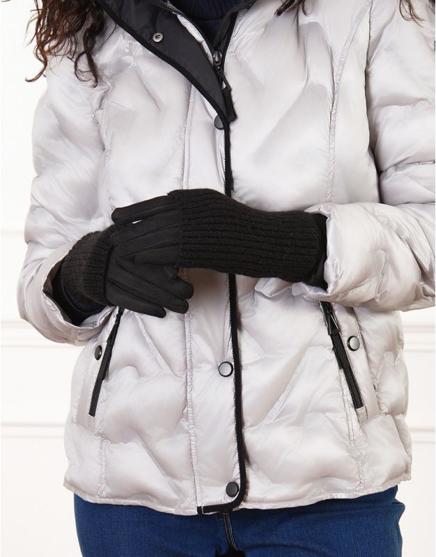 Gants chic noir mitaine