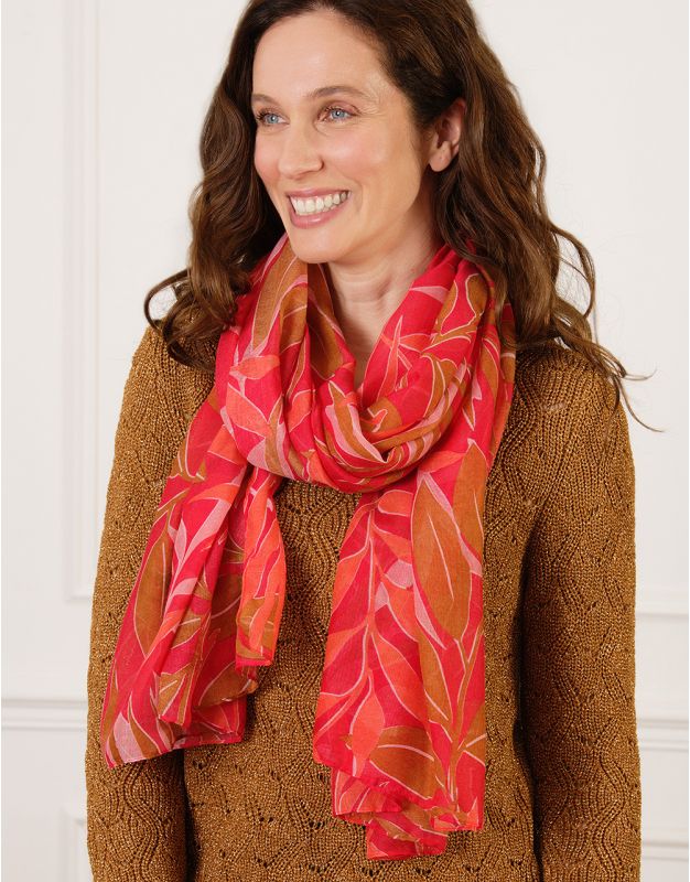 Foulard rouge tropical