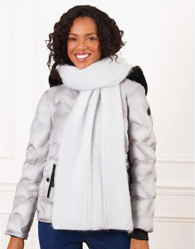 Echarpe douce gris clair