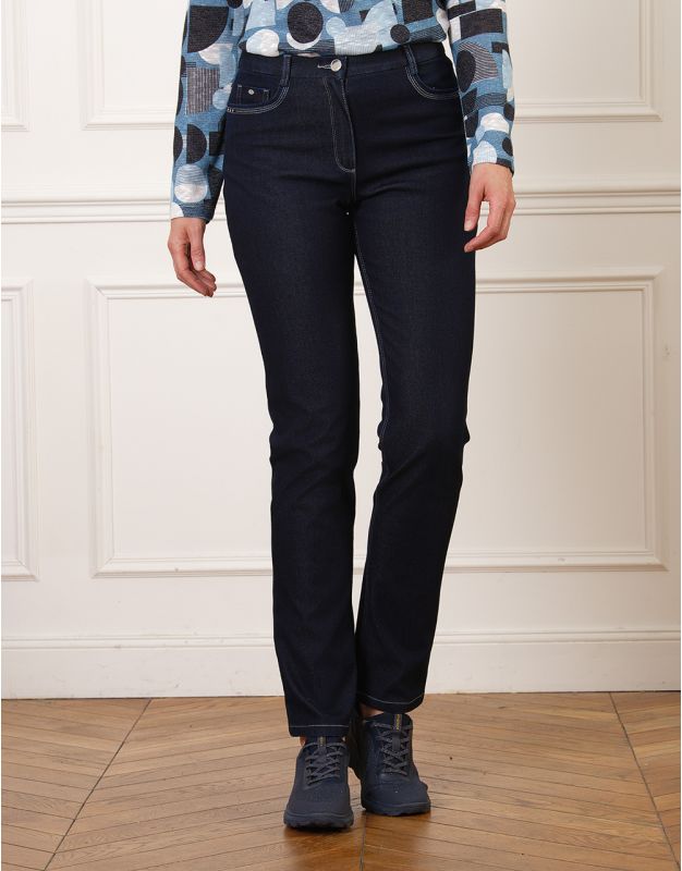 Jean droit bleu brut