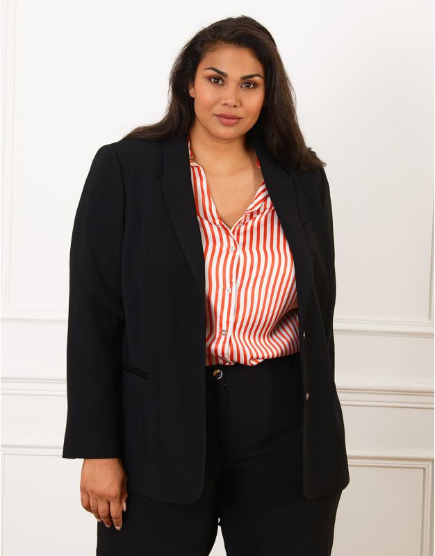 Veste longue chic noir
