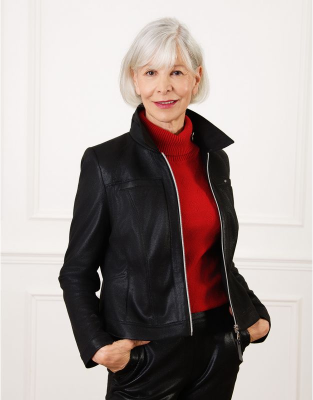 Veste effet simili noir
