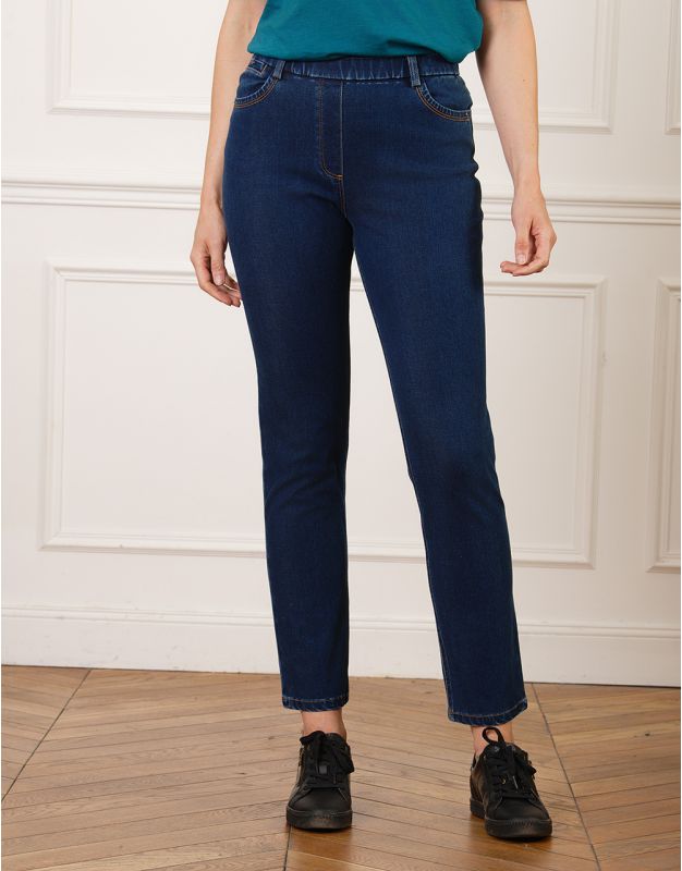Jegging coton bleu foncé