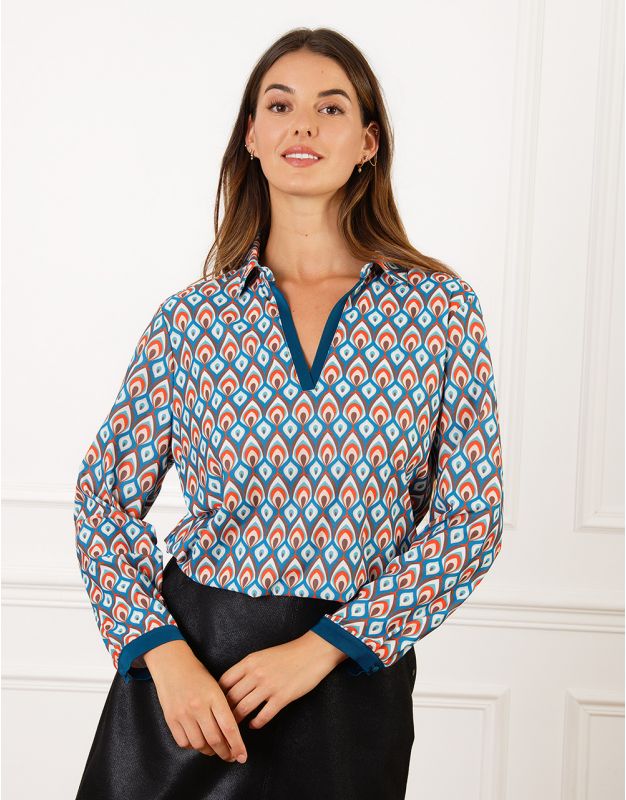 Blouse motif seventies