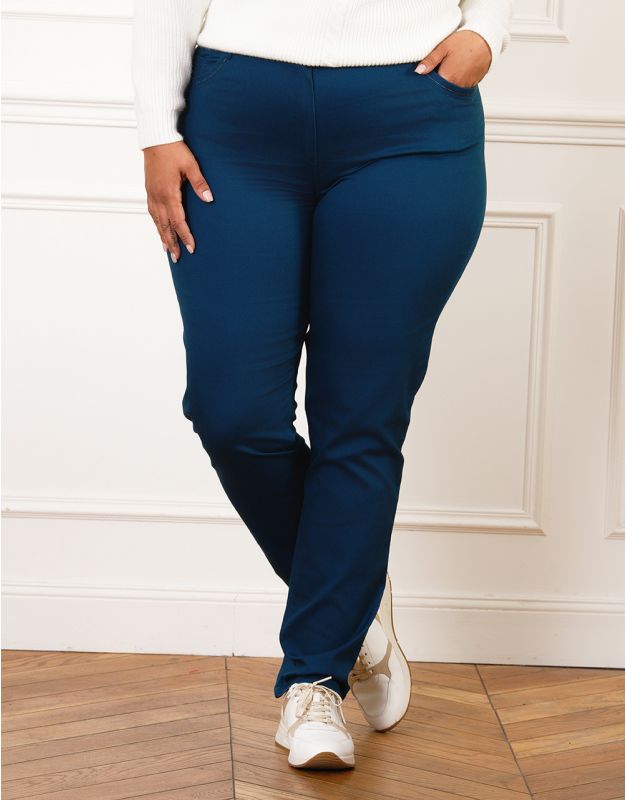 Pantalon coton bleu foncé