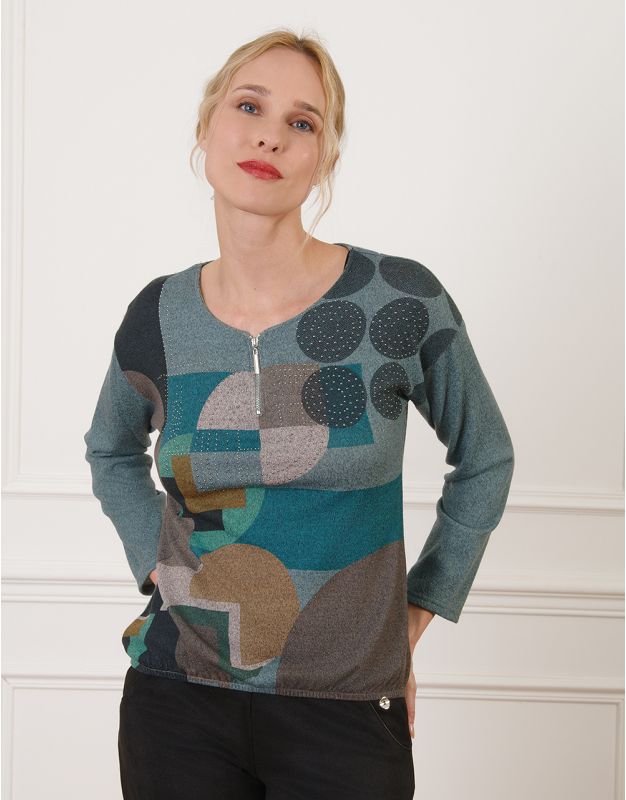 T-shirt chaud motif gris