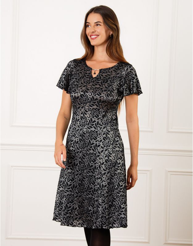 Robe chic noire dentelle