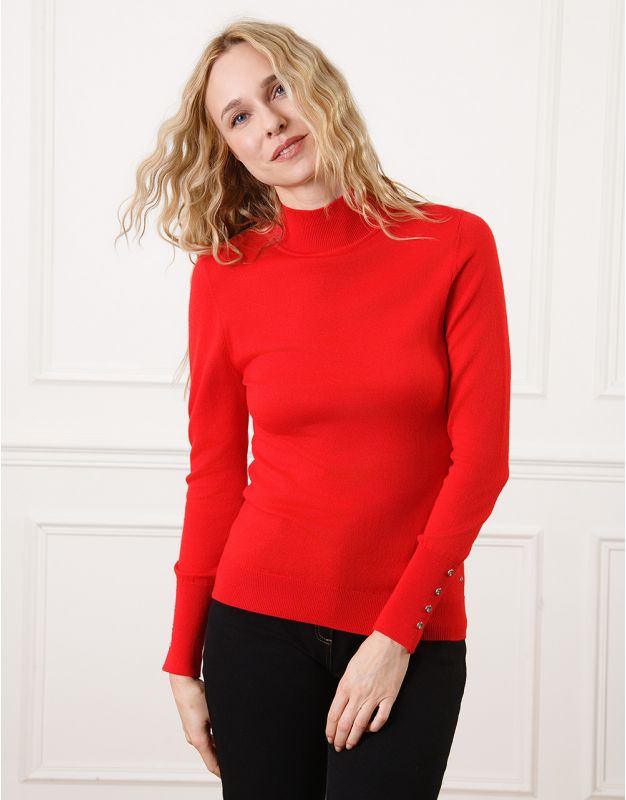 Pull laine rouge