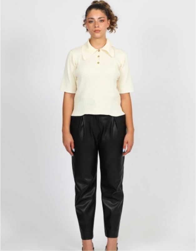 Pantalon noir similicuir