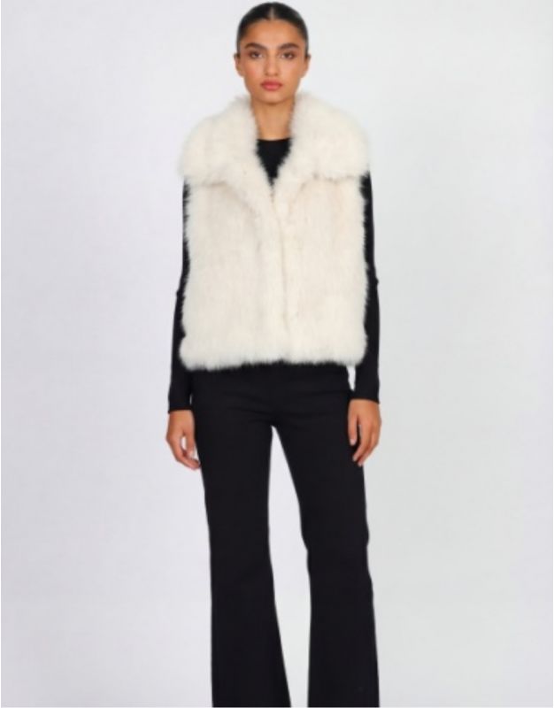 Veste sans manches écrue